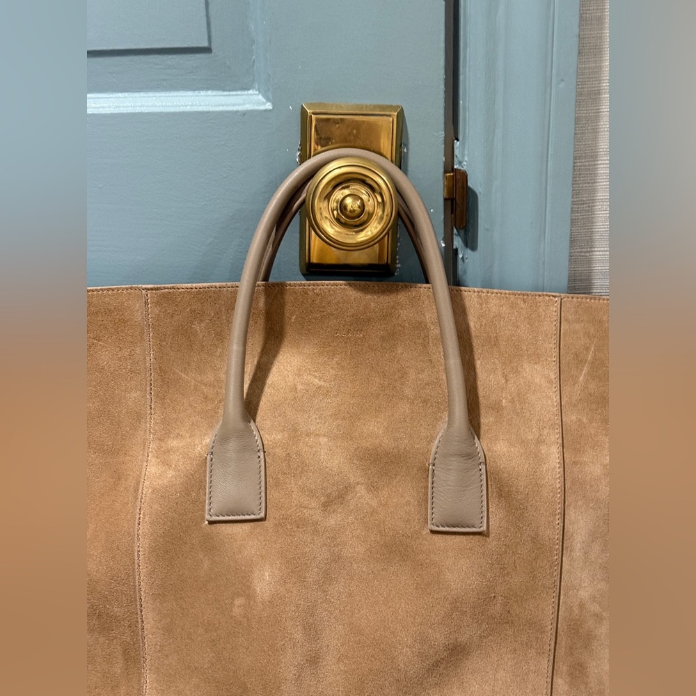 Aerin Suede Oversized Weekender Bag - Picture 10 of 13